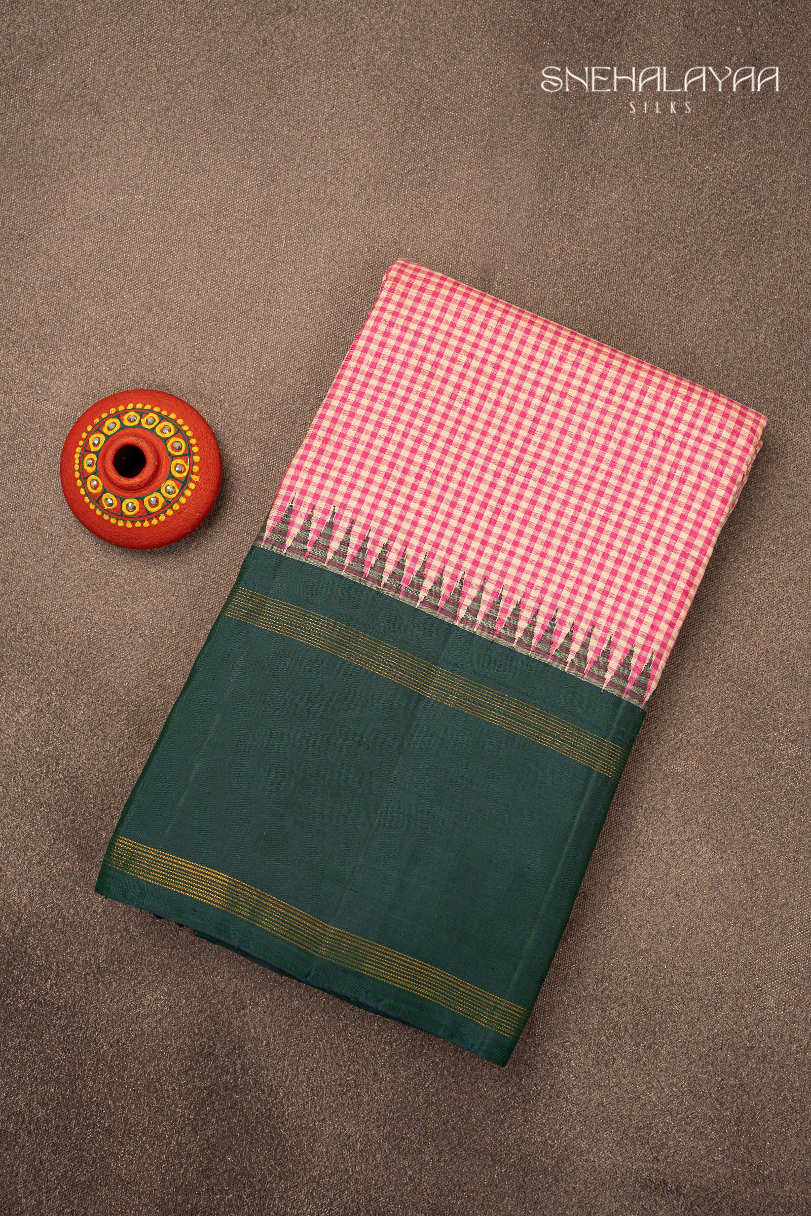 Pink Kancheevaram Silk Saree
